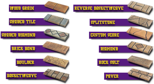 Custom Stamped Edging Samples